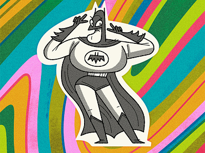 Batman '66 Batman andrew kolb batman batman 66 illustration kolbisneat psychedelic