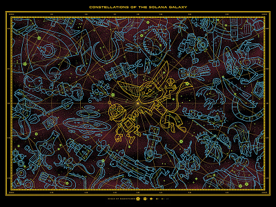 Ratchet & Clank Poster andrew kolb constellations glow in the dark iam8bit illustration kolbisneat ratchet clank sony