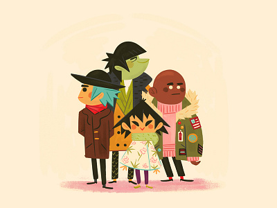 Gorillaz andrew kolb gorillaz humanz illustration kolbisneat