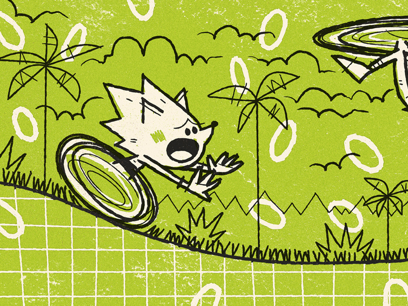 Sonic andrew kolb kolbisneat illustration limited palette sega sonic mania knuckles tails sonic