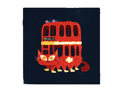 London Catbus andrew kolb illustration kolbisneat miyazaki my neighbor totoro studio ghibli