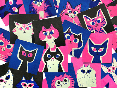 Risograph Cats!