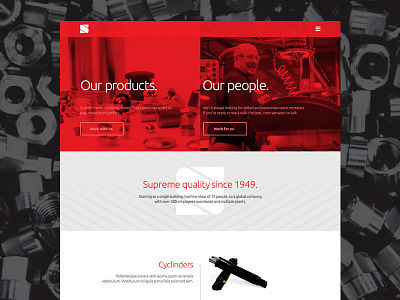 Supreme Homepage branding web