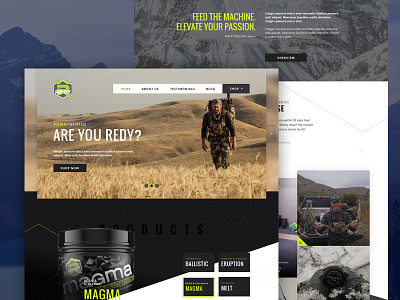 Supplements for Hunters design e commerce ecommerce hunt hunting outdoors startup store ui web website