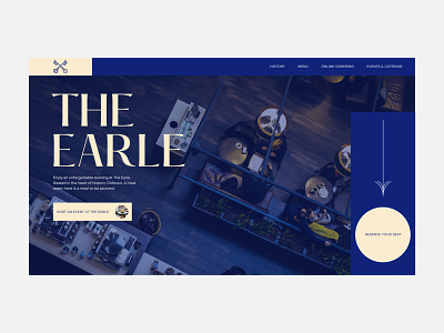 The Earle - Restaurant animation design flat ui ui ux web design