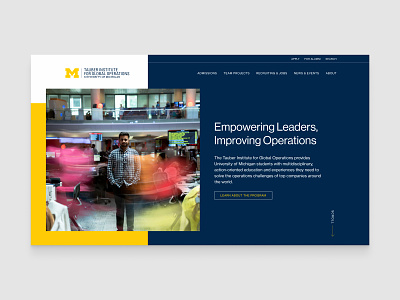 Tauber Institute - University of Michigan business college higher ed higher education michigan operations recruiting school site design ui ui ux university university of michigan web web design website websites