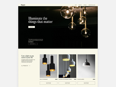Lighting E-Commerce Concept design e commerce lighting ui ui ux web web design website