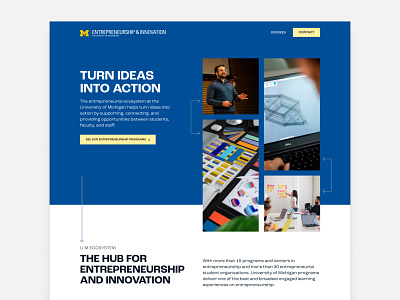 Entrepreneurship & Innovation ann arbor college design entrepreneurship higher ed higher education michigan recruiting school ui ui ux university university of michigan ux web web design