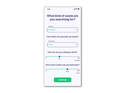 Compostable: Waste Selection app design flat type typography ui
