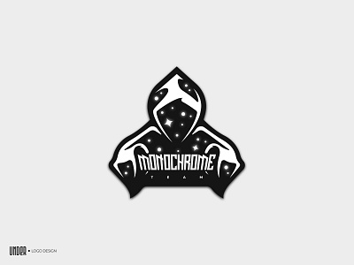 Monochrome | Mascot Logo black and white cybersport cybersport logo dota2 logo logotype mage magic mascot mascot logo spell stars stream logo warlock