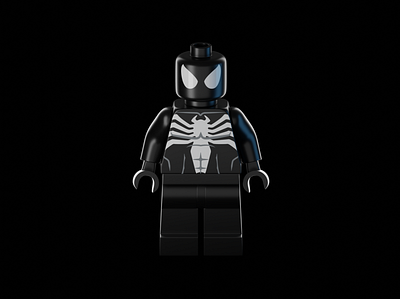 LEGO Symbiote 3d blender illustration lego marvel minifigure spider man symbiote venom