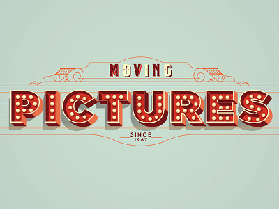 Moving Pictures editorial marquee type typography