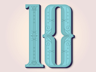 The 10 Issue editorial numerals print ten type