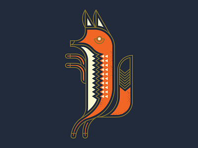 Red Fox fox illustration print