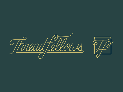 Threadfellows branding custom type identity branding identity design lettering logotype script type