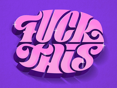 F@#*! This customtype lettering sparkles type