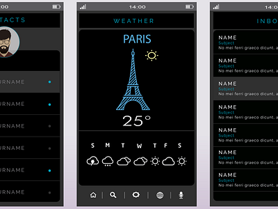 It's a beautiful day in Paris :) adobe app design france illustration illustrator paris ui ux weather weather app web website