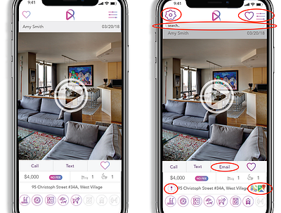 iOS Mobile Re-design for Apartment Rental App adobe app design illustrator ios redesign ux web