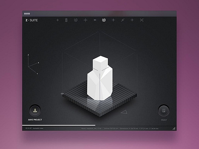 Z Suite Software 3d printing ui uidesign