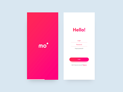 mo' - login screens