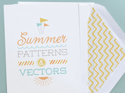 Summer Decoratives beach card retro summer vintage water