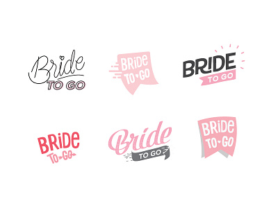 Logo - Bride to Go Blog badge blog blogger bride flare fun label light logo pink planner wedding