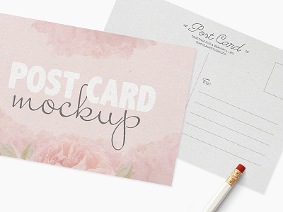 Post Card · Mockup blog blogger card etsy greeting card mockup muck up post shop spring template trending