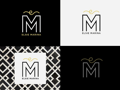 Elsie Marina · Logo blog blogger branding design fashion glam id instagram interior logo magazine styled