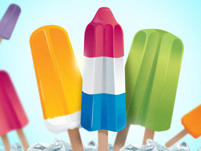 Popsicle Vectors cold colors happy ice icecream icepop popsicle summer