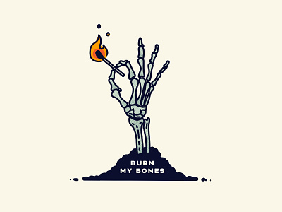 Burn My Bones bones illustration match music skeleton texture
