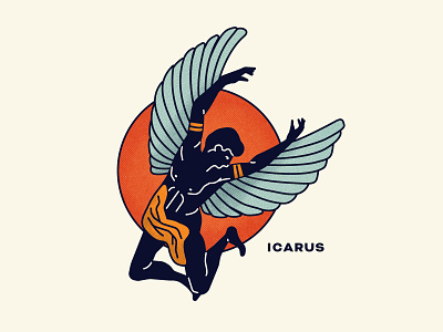 Icarus icarus illustration music mythology sun texture wings