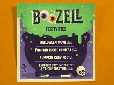 Company Halloween Poster eyeballs halloween illustration poster spooky texture