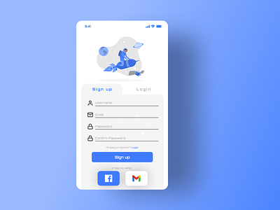 Spacex Signup UI001 app design icon illustration minimal spacex ui ux vector