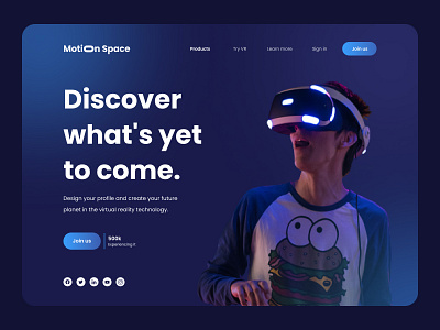 Motion Space VR Webpage Header