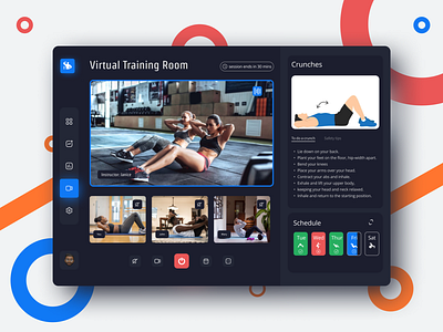 Virtual Workout (Gym) Room app design graphic design gym logo minimal tracker ui ux vector workout