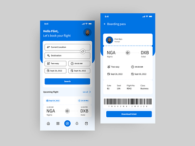Boarding Pass Design app boarding branding design flight minimal ticket ui ux vector