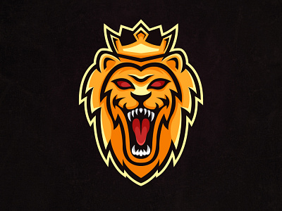 King Lion crown esports logo gaming king lion logo logoanimal logotype team team logo