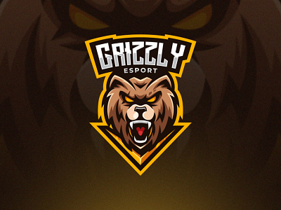 Grizzly esport esport esportlogo gaming grizzly bear logo design logoanimal logotype team
