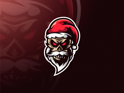 Santa Skull branding christmas design esport gaming graphicdesign illustration logo logotype santaclaus skull team