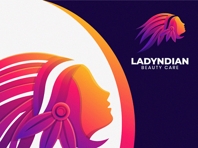 Lady Indian colorful logo beautiful beauty salon branding design gradient design graphicdesign illustration lady logo logotype vector woman