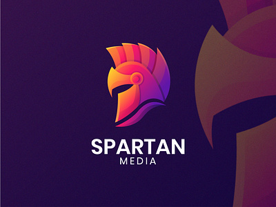 Spartan Media branding design gradient design graphicdesign logo logotype media multimedia spartan vector