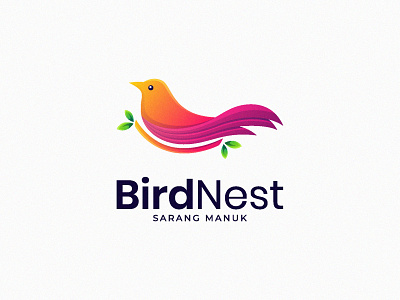 Bird Nest colorful bird branding colorful design gradient design graphicdesign illustration logo logoanimal logotype nest wild