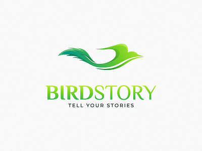Feather Bird bird branding feather gradient design graphicdesign illustration logo logoanimal logotype story writer
