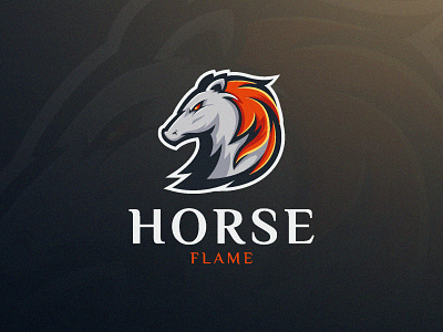 Horse Flame mascot esport branding e sport esport fire flame gaming horse logo logoanimal logodesign logotype team