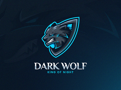 DARK WOLF branding esport gaming graphicdesign logo logoanimal logodesign logotype night team