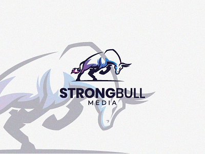 Strong Bull Media app branding bull design gradient design graphicdesign logo logoanimal logotype media strong torro