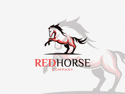 REDHORSE branding design graphicdesign horse illustration logo logoanimal logotype red vector