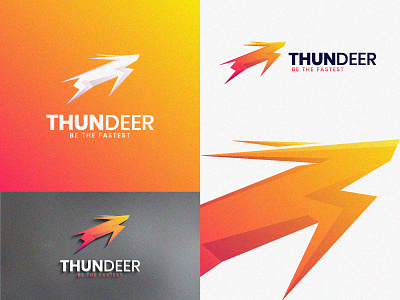 Thunder deer bolt branding deer design faster gradient design graphicdesign illustration logo logoanimal logotype thunder