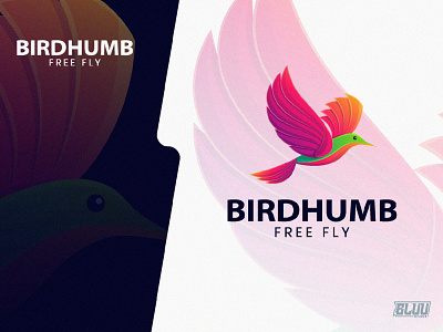 BirdHumb bird branding design gradient design graphicdesign hummingbird illustration logo logoanimal logotype vector