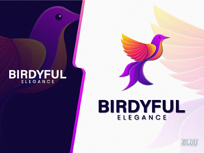 Birdyful bird branding gradient design graphicdesign illustration logo logoanimal logodesign logotype wild